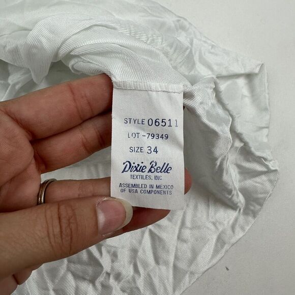 VTG Dixie Belle Lace Trim Nylon White Satin V-Neck Camisole Tank Sz 34 - Picture 6 of 8